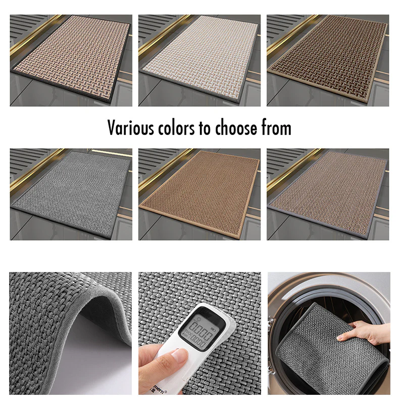 Anti-Slip Door Mat 5773 -Texture Grey - Image 3