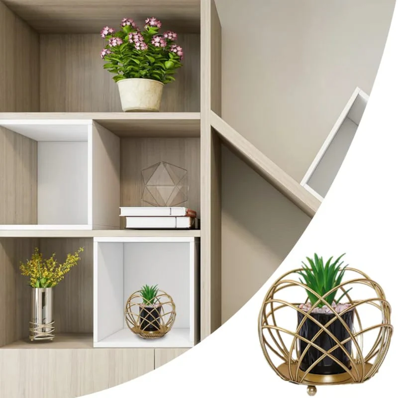 Cactus Metal Pot Stand-Golden(SA2405-153) - Image 9