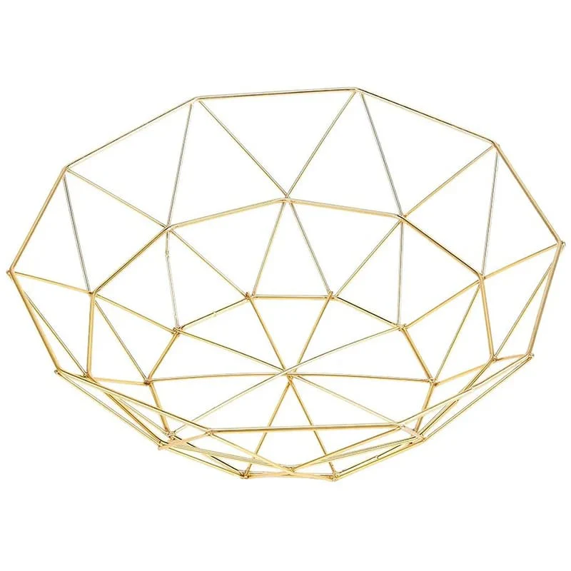 Creative Iron Fruit Basket-(5291) Golden - Image 6