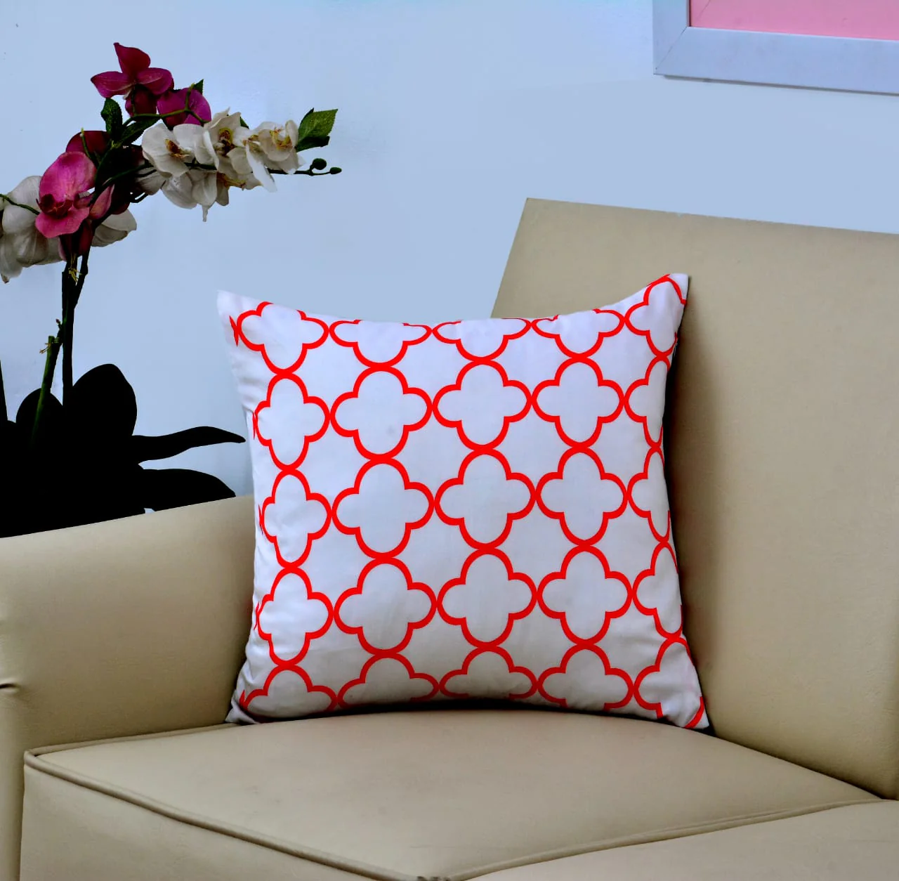 Digital Printed Satin Cushions Assorted 4PCs-Blooming Shades - Image 3