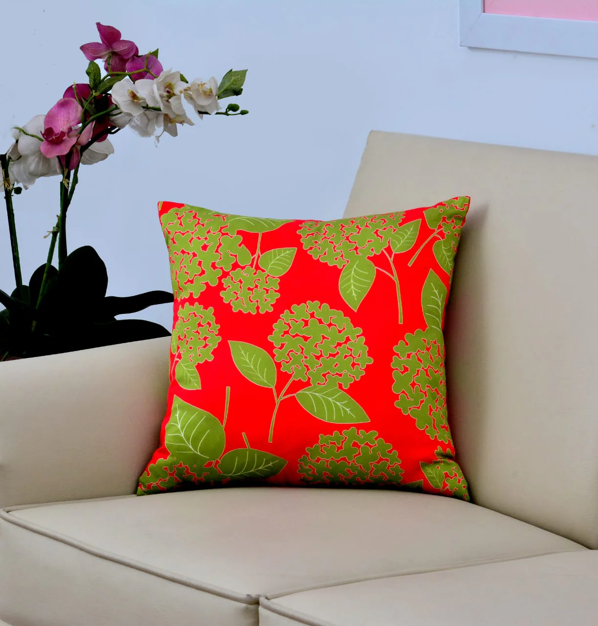 Digital Printed Satin Cushions Assorted 4PCs-Blooming Shades - Image 4