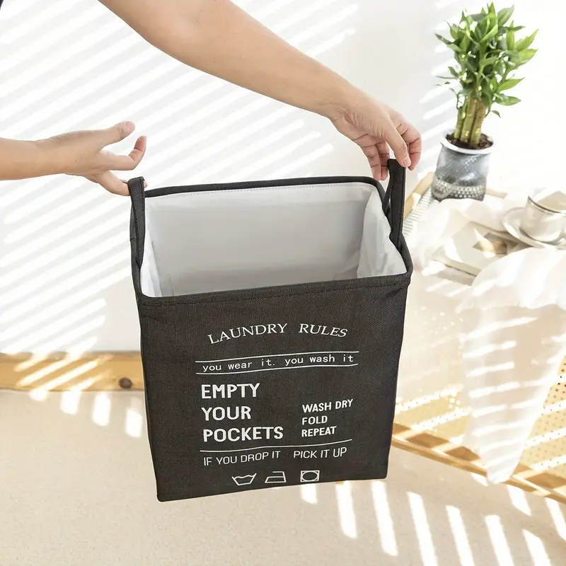 Rectangular Eva Collapsible Laundry Basket2616-Black - Image 4