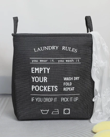 Rectangular Eva Collapsible Laundry Basket2616-Black - Image 6