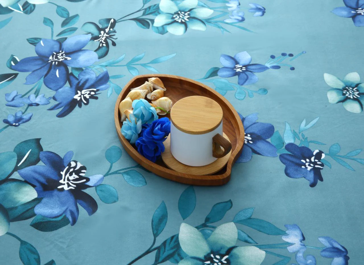 Fitted Bed Sheet-Azure Bloom - Image 3