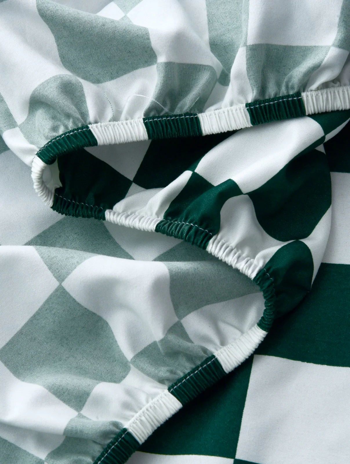 Fitted Bed Sheet-Green Chess - Image 6