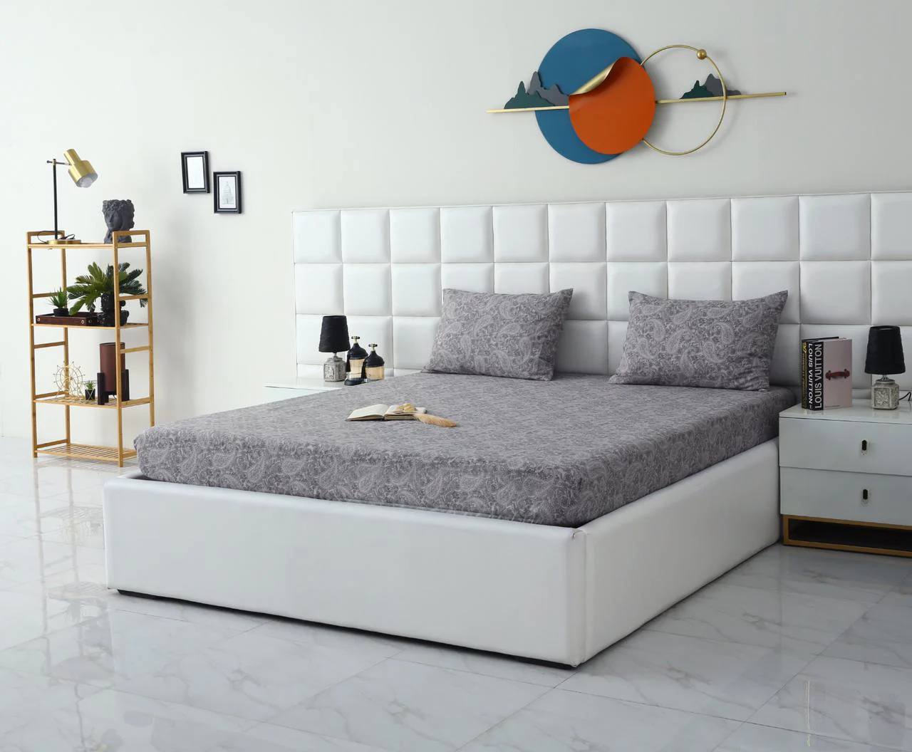 Fitted Bed Sheet-Paisley - Image 3