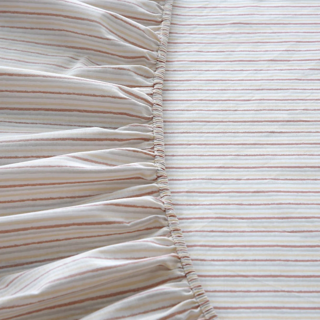 Fitted Bed Sheet-Pastel Stripes - Image 3