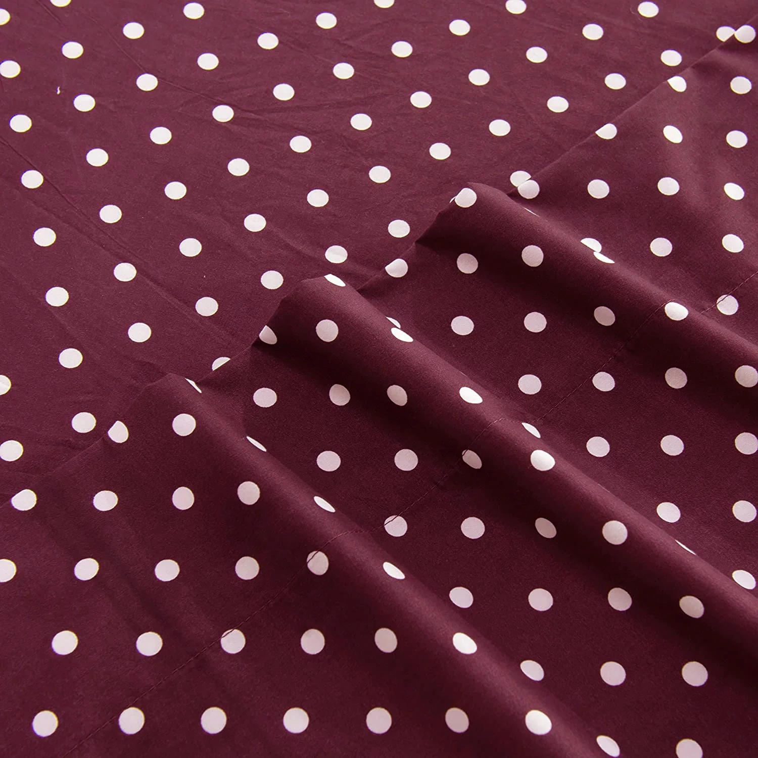 Fitted Bed Sheet-Plum Polka - Image 3