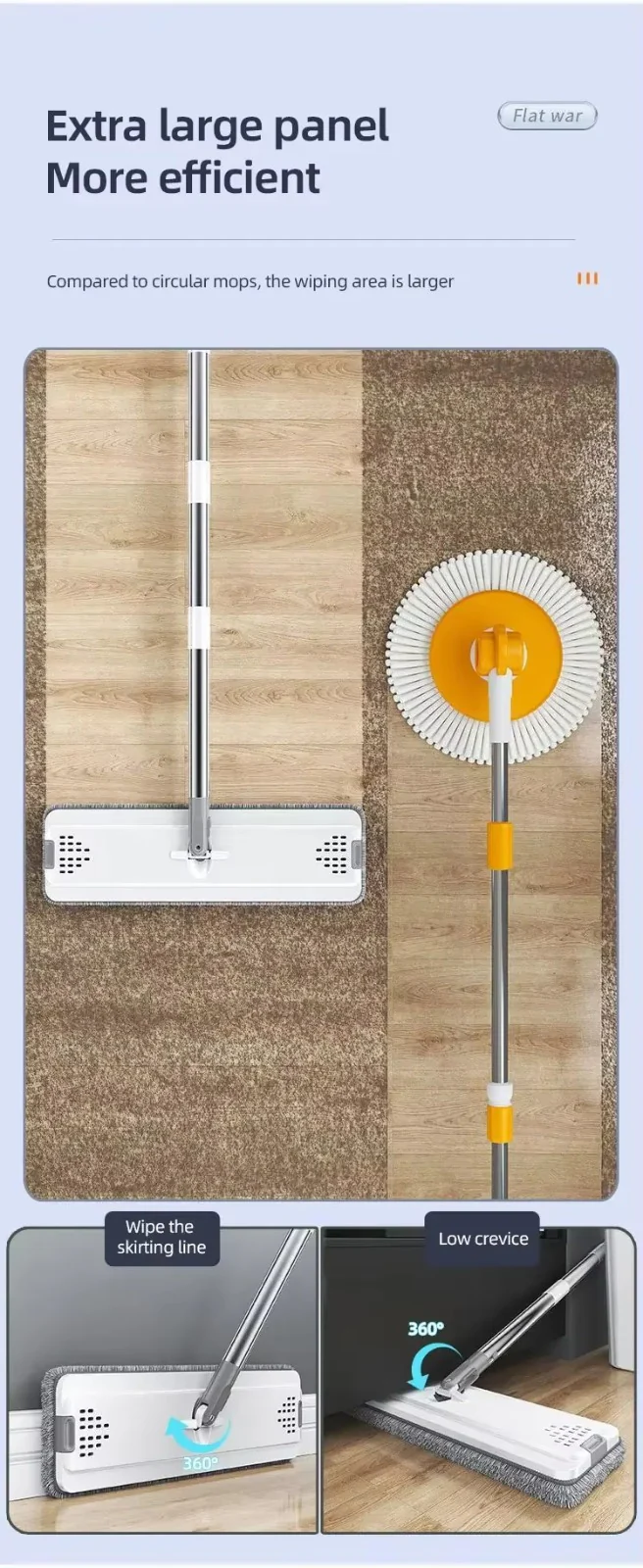 Flat Floor Mop With Bucket-SA2408-126 - Image 14