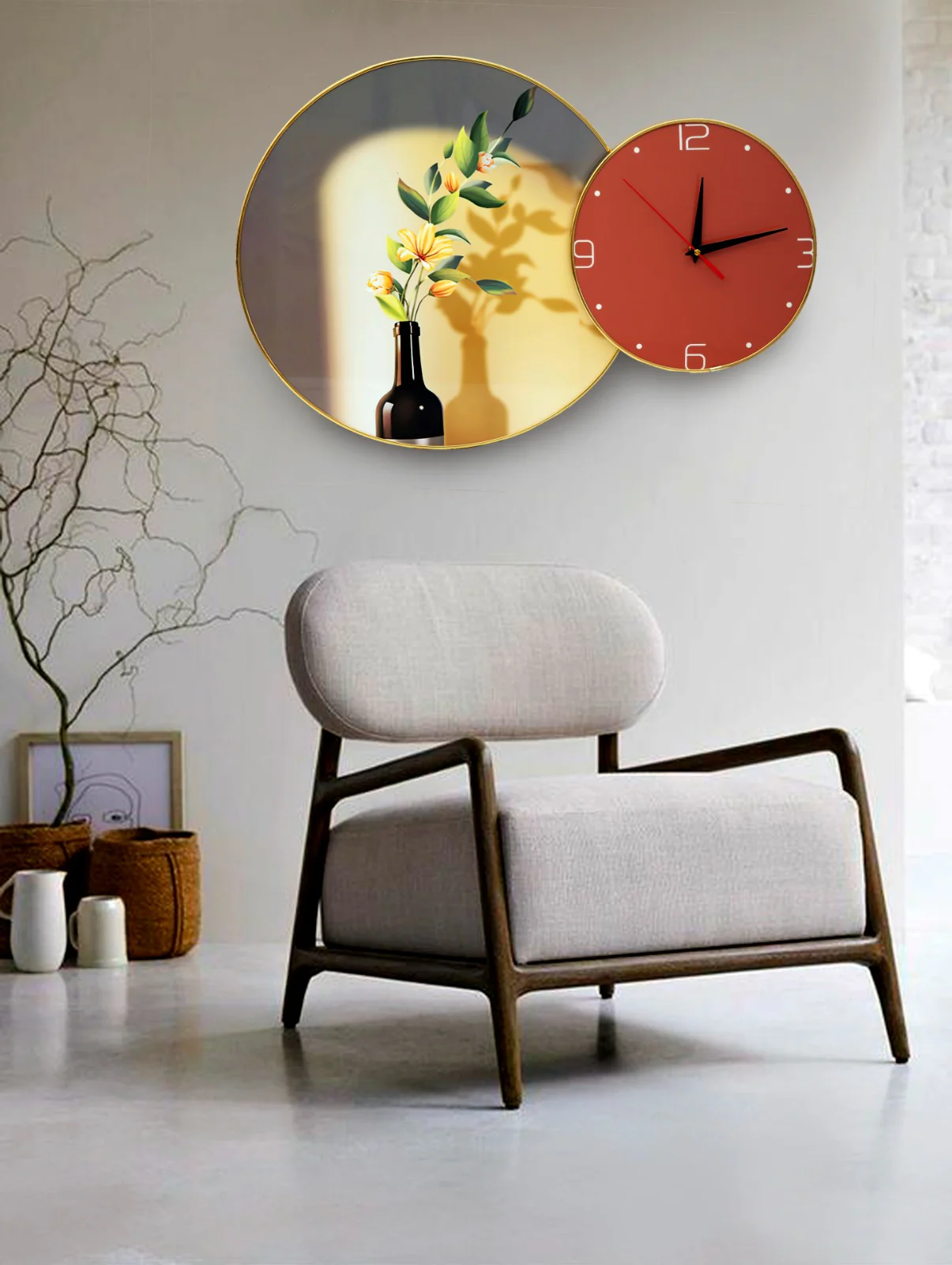 Yellow Tulip Frame with5357 Clock - Image 3