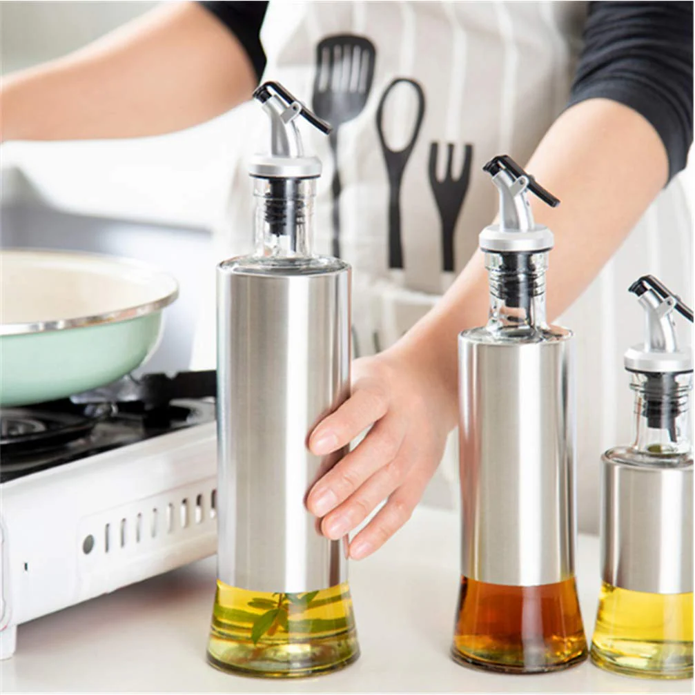 Glass Containers Glass & Stainless Steel Oil Pot (SA2510-015)