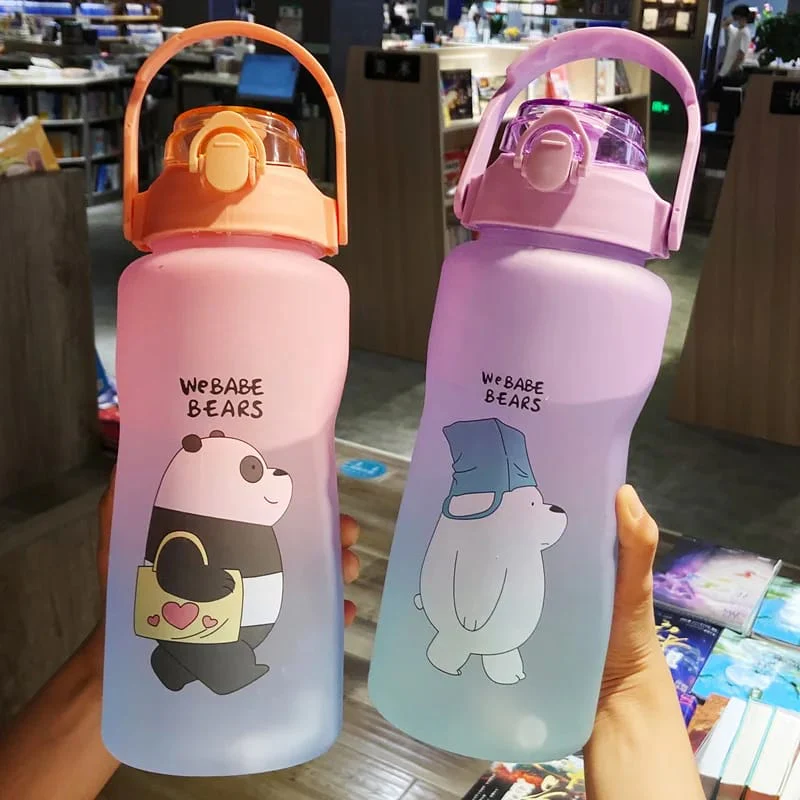 Premium We Babe Bears Water Bottle(Pink)- 5470-2 Liters - Image 5