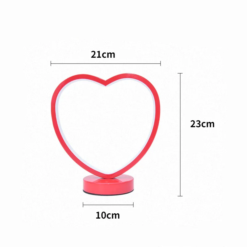 Heart Shape Bed Side Wedding Desk Lamp - Image 3
