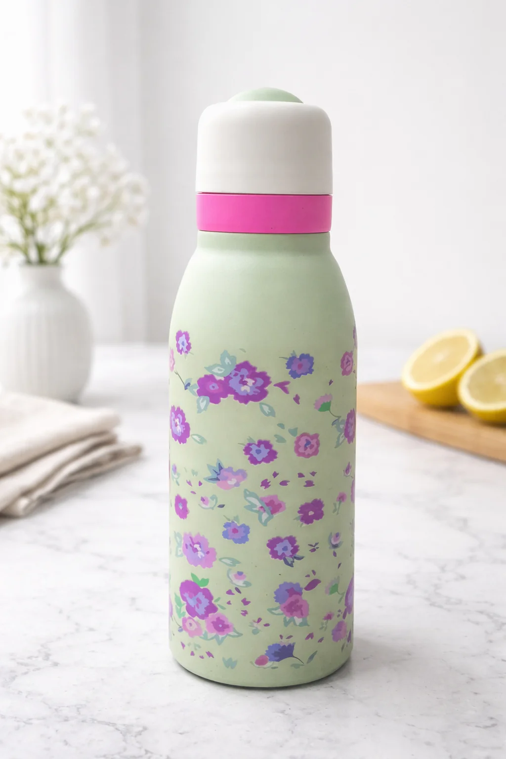 Insulated Stainless Steel Water Bottle (SA2510-150)Tropical Floral Mint