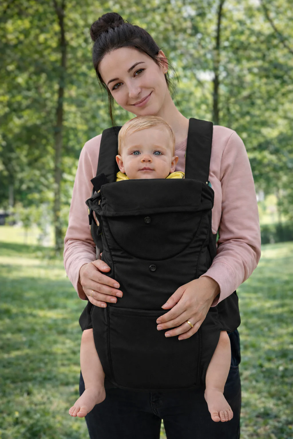 Multifunctional Baby Carrier for Newborn to Toddlers-SA2408-184(Black) - Image 2