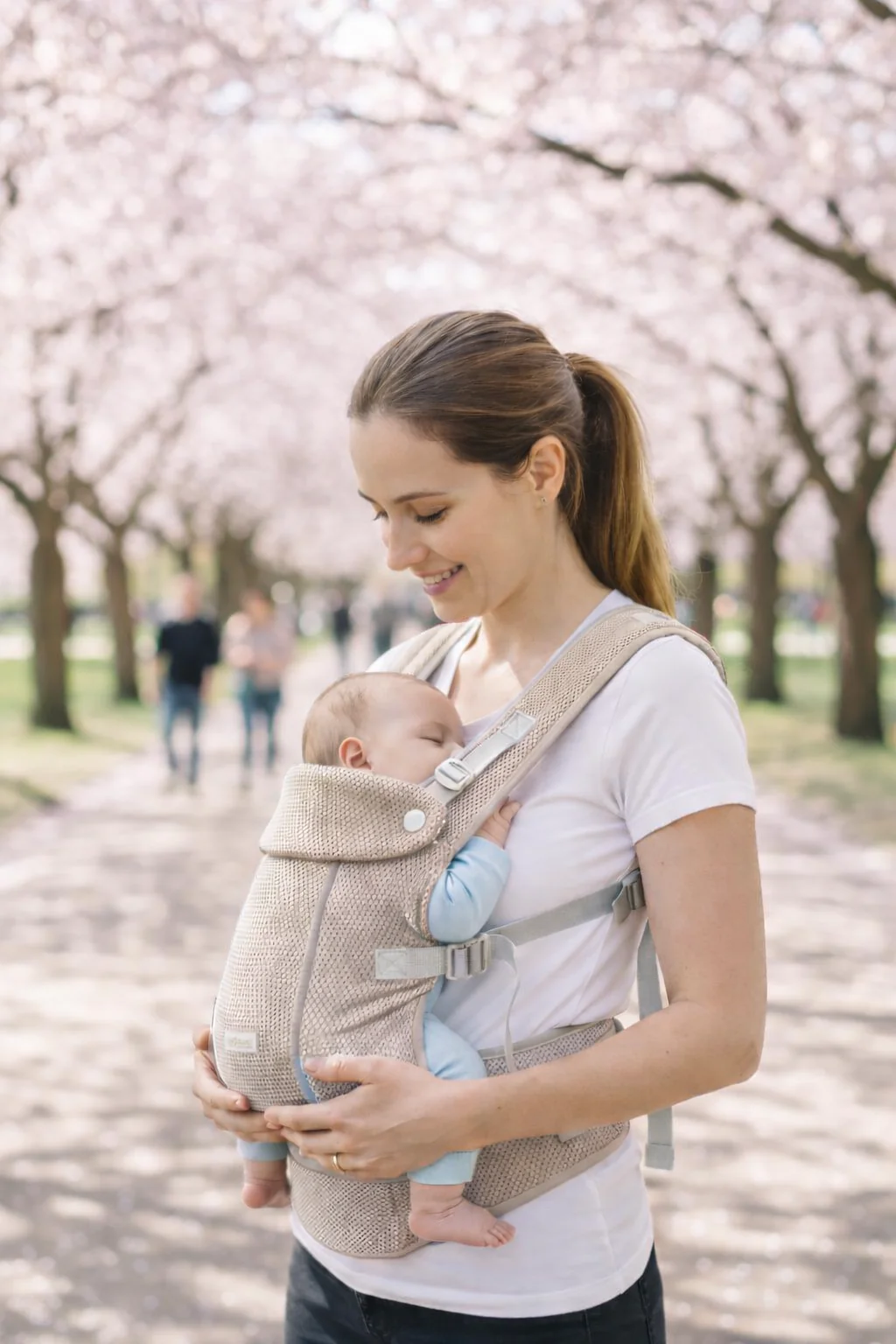 Multifunctional Baby Carrier for Newborn to Toddlers-SA2408-185(BEIGE) - Image 2
