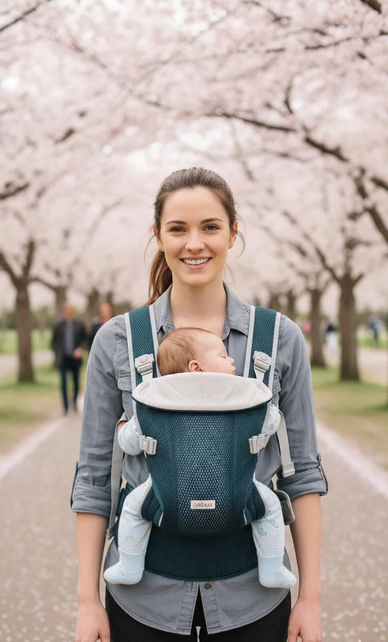 Multifunctional Baby Carrier for Newborn to Toddlers-SA2408-185(BLUE) - Image 2