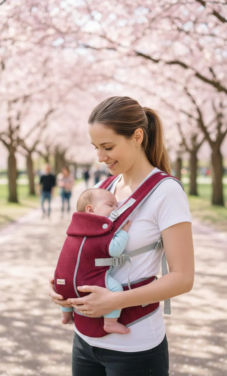 Multifunctional Baby Carrier for Newborn to Toddlers-SA2408-185(RED) - Image 2