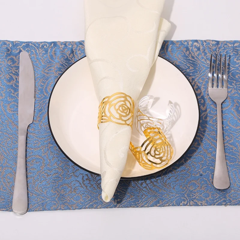 Napkin Holder Rings-Hollow(Golden) - Image 5