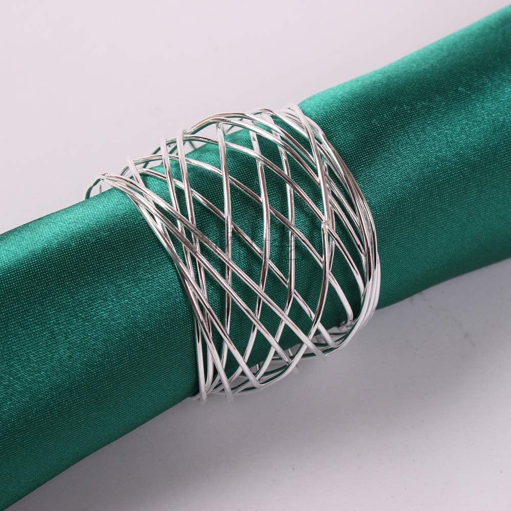 Napkin Holder Rings-Wire Mesh Silver - Image 6