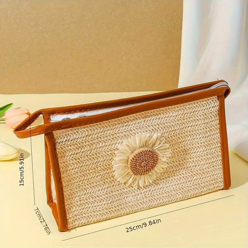 Portable Makeup Organizer Bag-SA2405-114(Flower) - Image 3