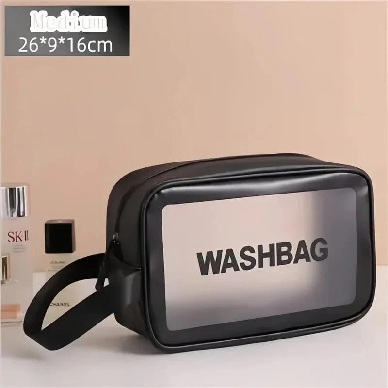 Portable Makeup Organizer Bag WASHBAG-Black Large 14626(SA2405-119) - Image 10