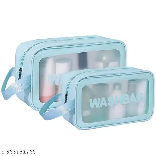 Portable Makeup Organizer Bag WASHBAG-Blue Large(SA2405-123) - Image 5