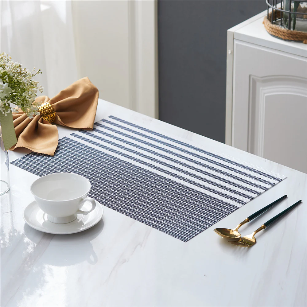 PVC Table Place Mats-Blue Lines - Image 4