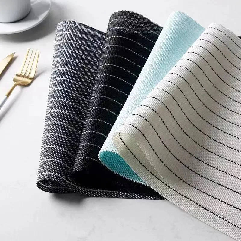 PVC Table Place Mats-White Stripes - Image 7
