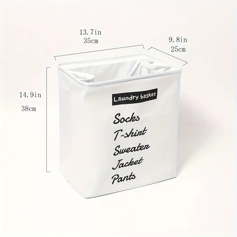 Rectangular Eva Collapsible Laundry Basket(14266)-White - Image 3