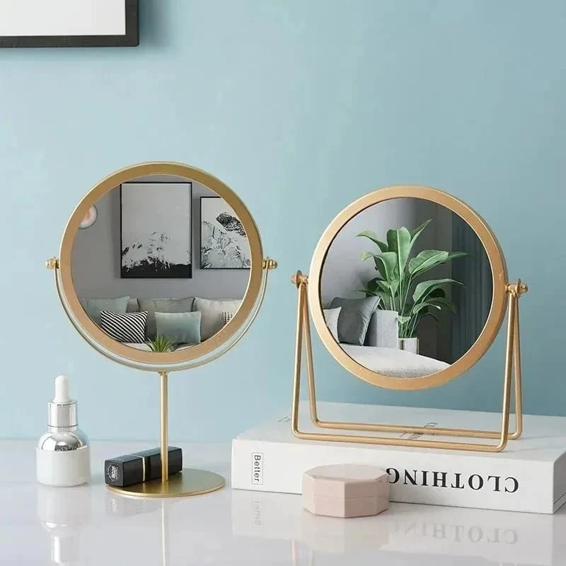 Rotatable Golden Vanity Mirror-(5507)Round(SA2405-159) - Image 7