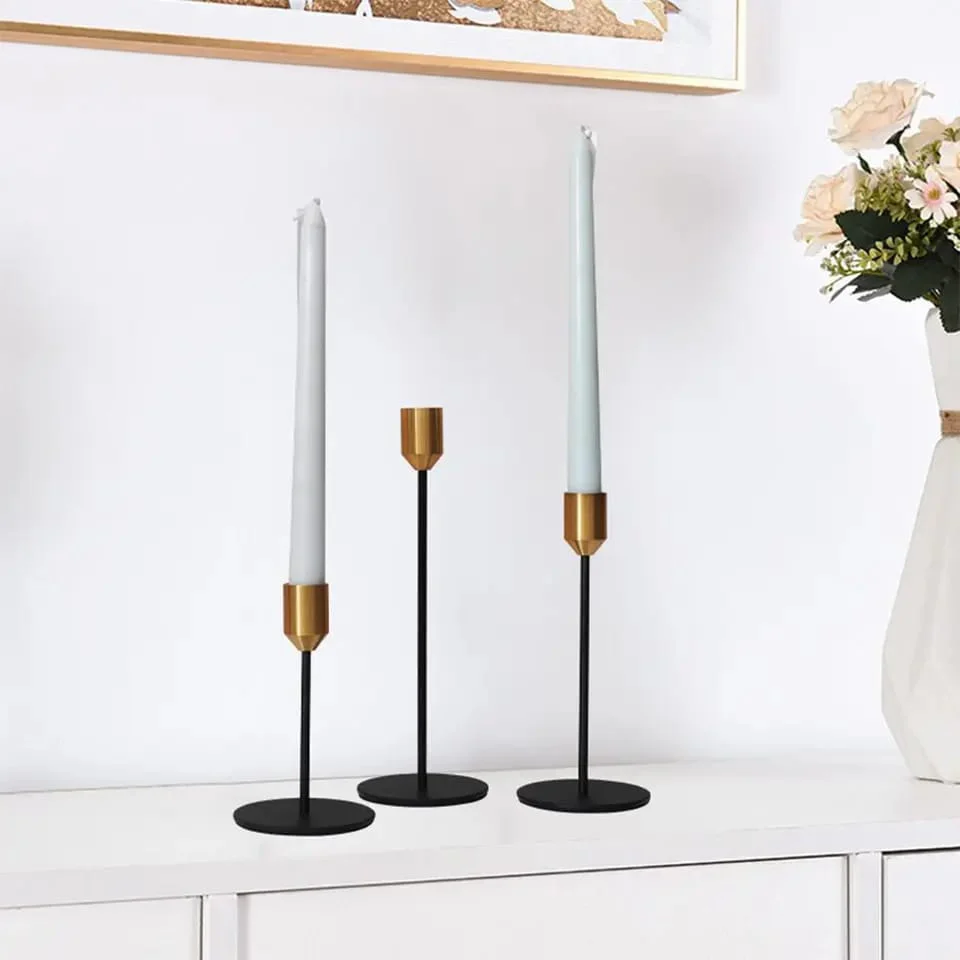 Set of 3 Metal Candle Holder-Golden Cups(2102) - Image 8
