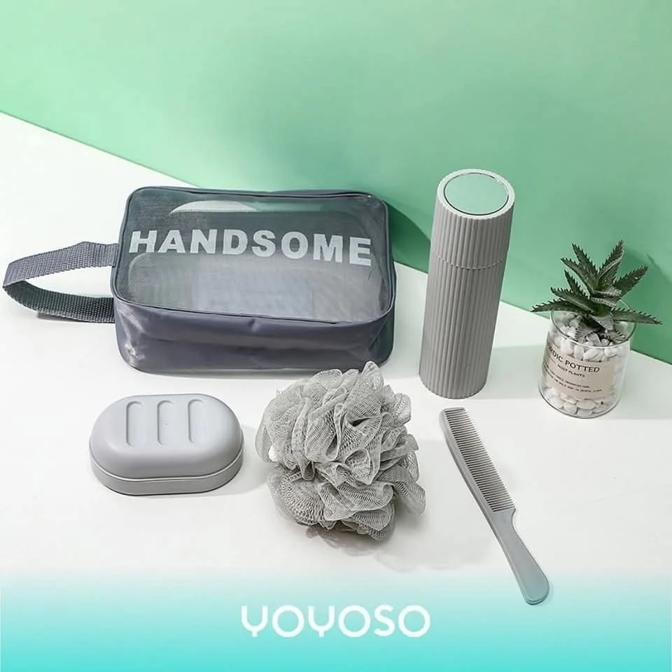 4Pcs Acrylic Travel Personal Tools With Bag-SA2408-294 - Image 4