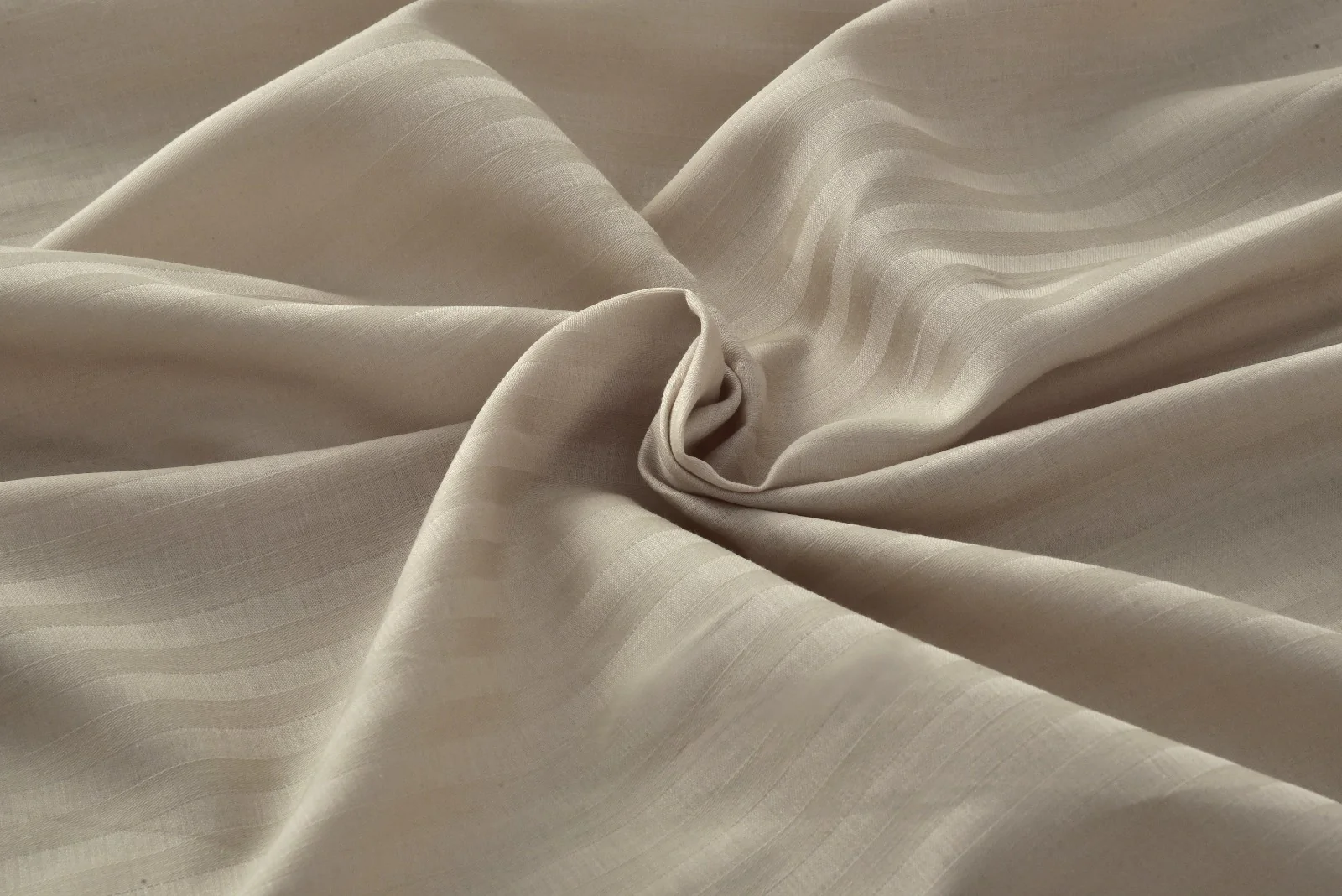 Single Bed Sheet Satin Stripe(4757)-Beige - Image 5