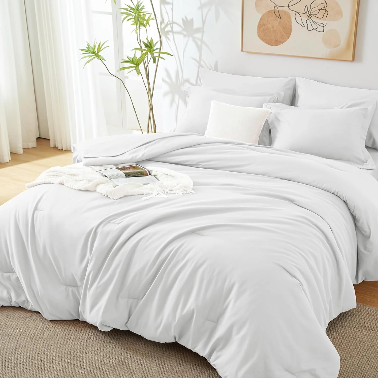 Solid Duvet Cover-White - Image 3