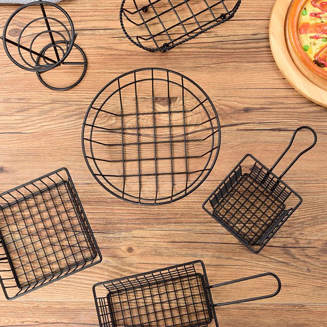 Stainless Steel Round Snack Basket-Black - Image 2
