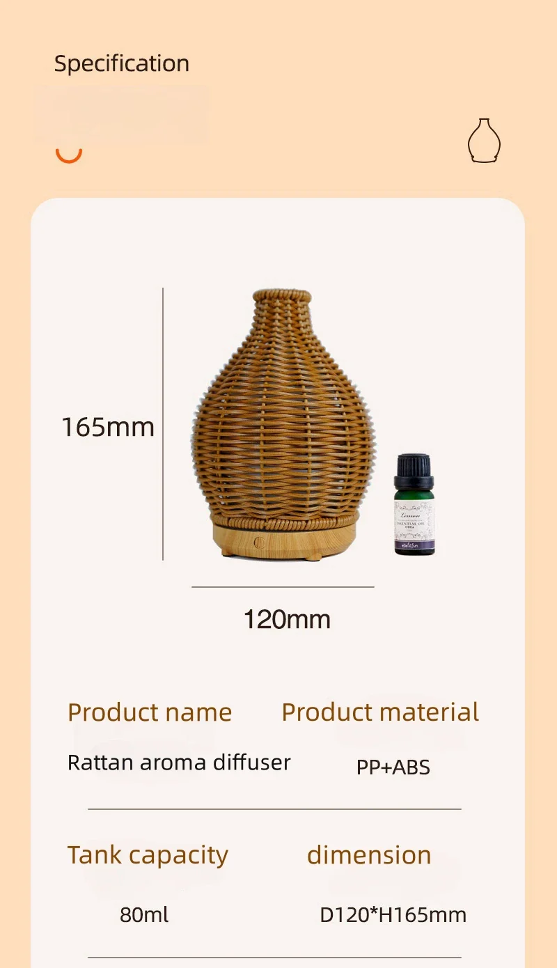Ultrasonic Aromatherapy Air Humidifier-Beige(SA2405-189) - Image 4
