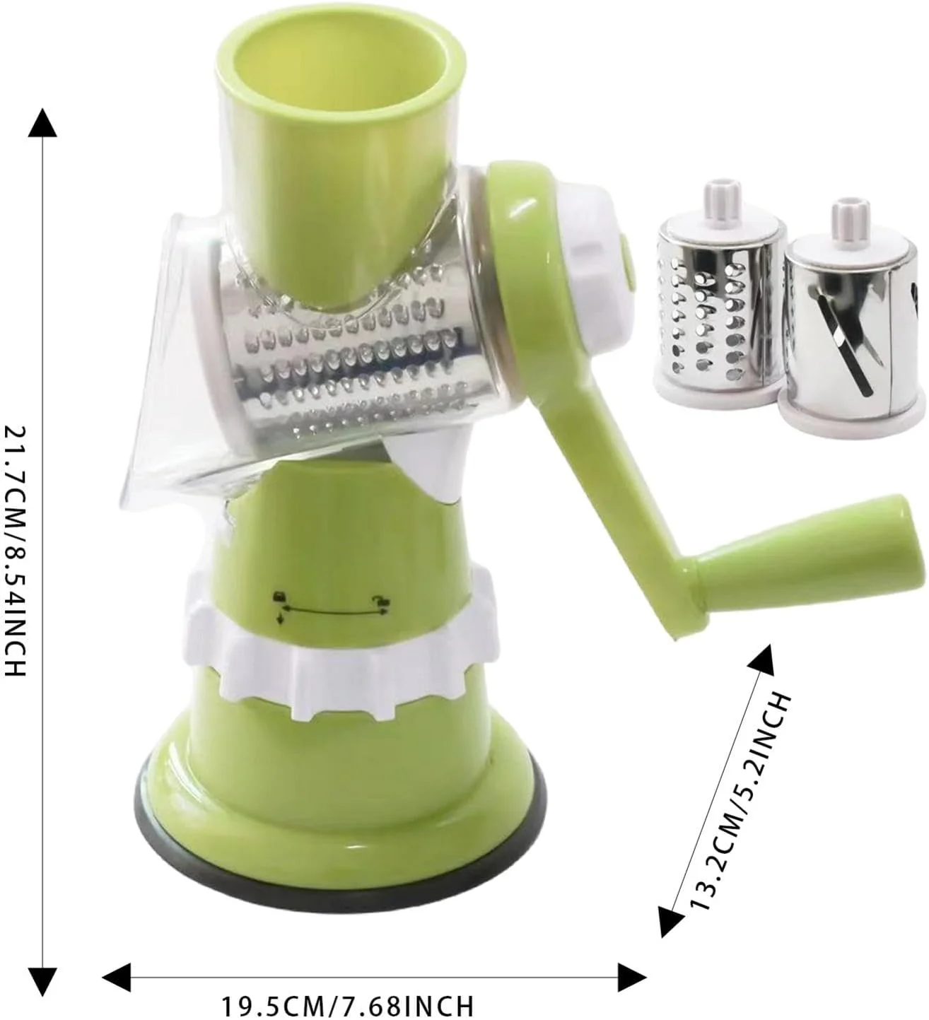 Vegetable Slicer with 3 Interchangeable Blades (SA2510-020)Green - Image 6