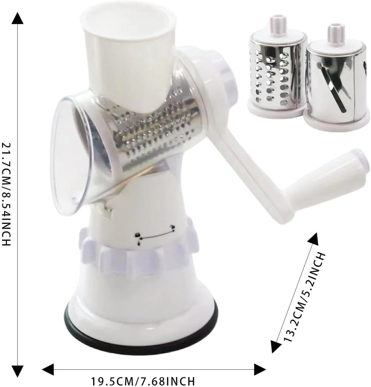 Vegetable Slicer with 3 Interchangeable Blades (SA2510-020)White - Image 4