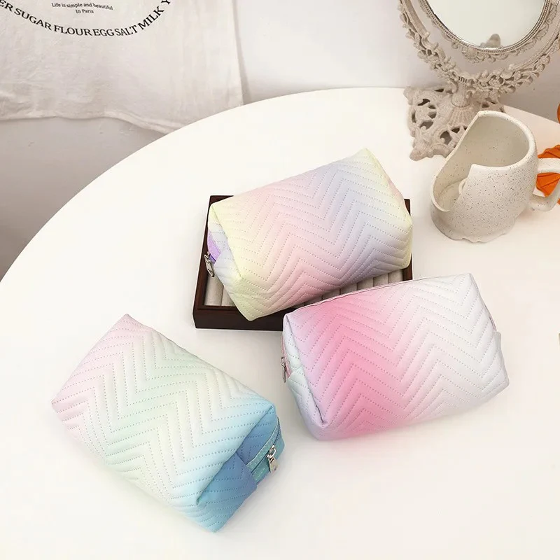 Women Waterproof PU Leather Gradient Cosmetic Storage Bags-(SA2405-111) - Image 7
