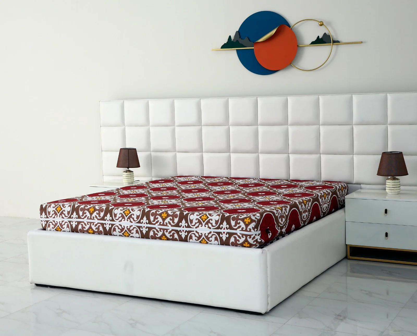 Zipper Mattress Cover Printed-Brown Crown - Image 6