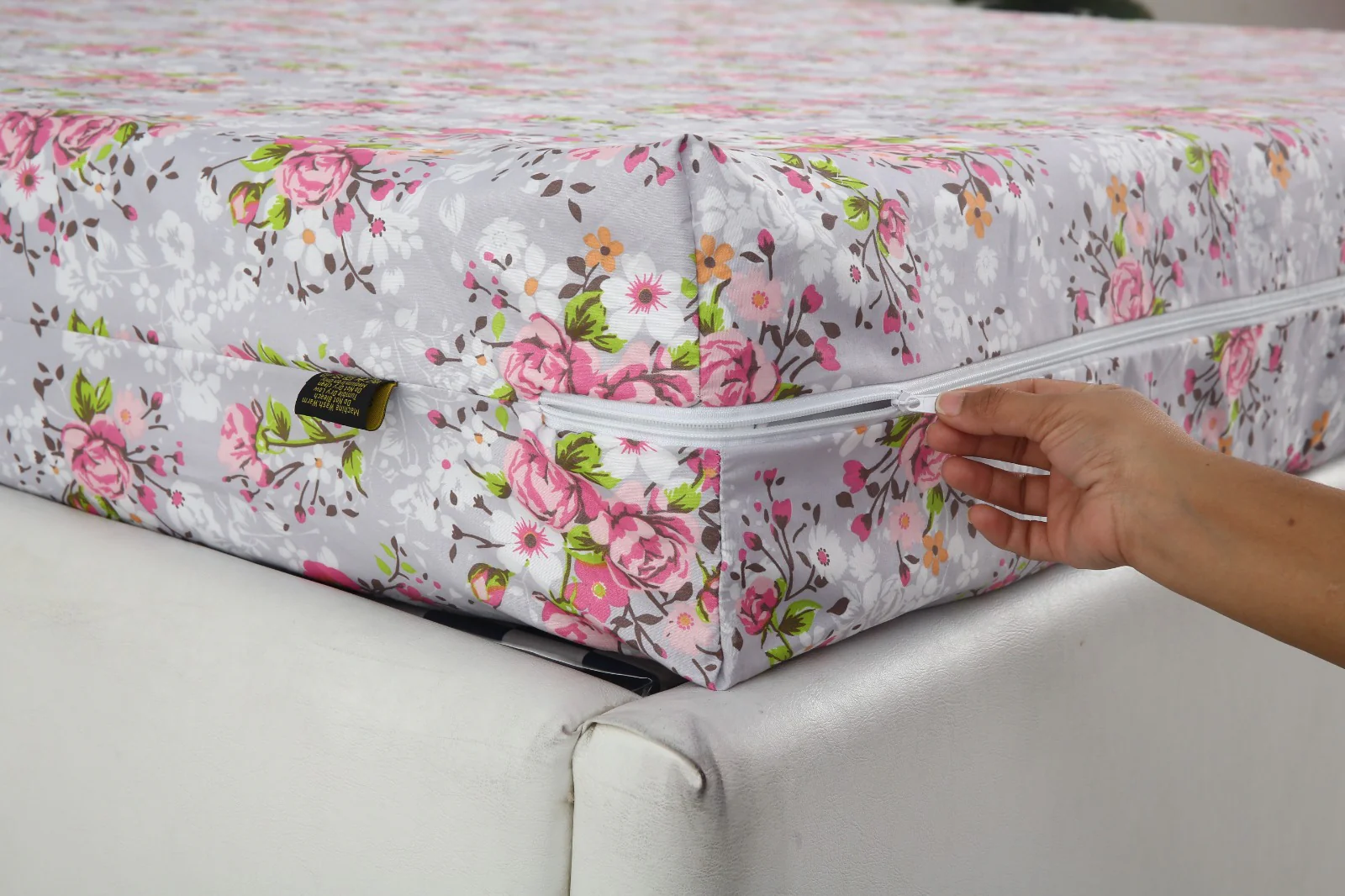 Zipper Mattress Cover Printed-Morning Glory - Image 2