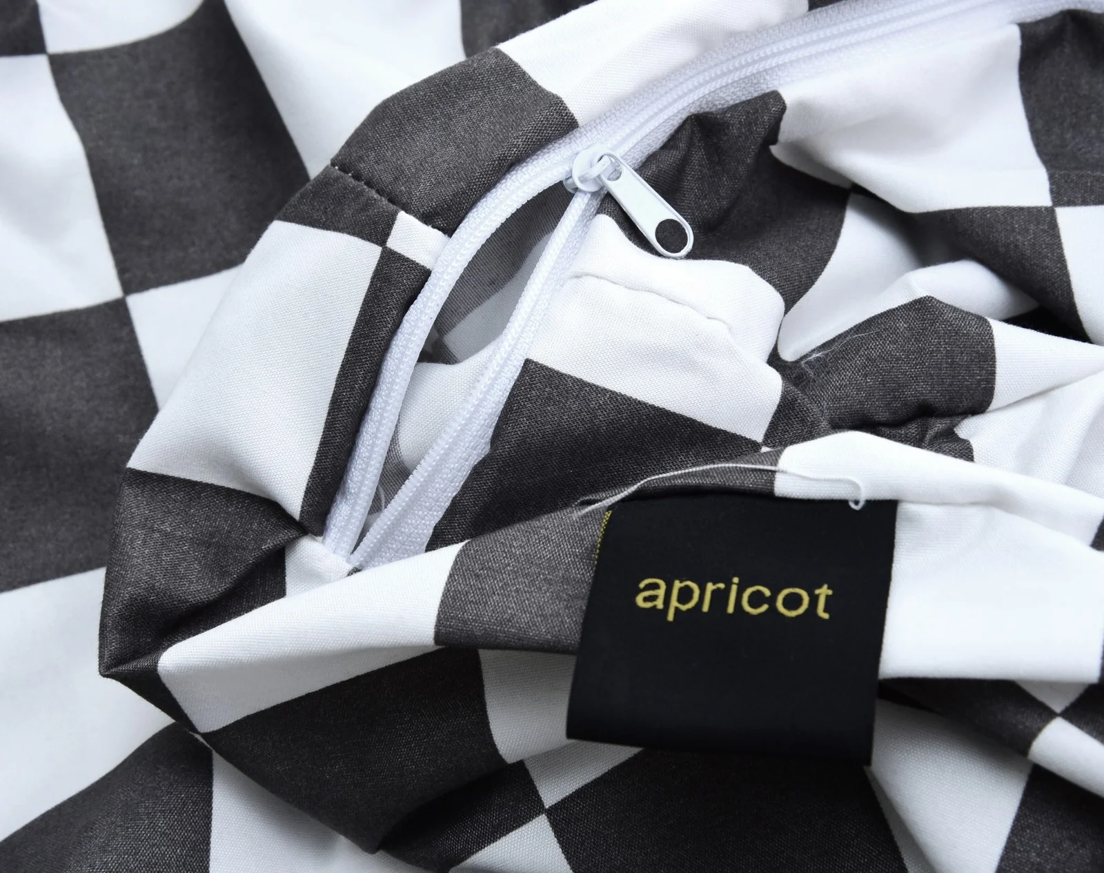 Zipper Mattress Cover Printed-Grey Chess - Image 3
