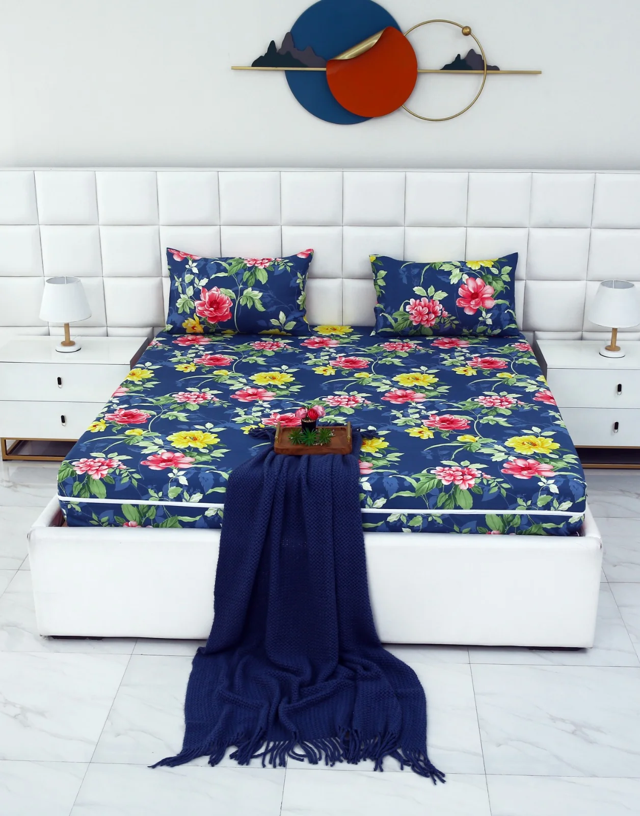 Zipper Mattress Cover Printed-Orchid - Image 2