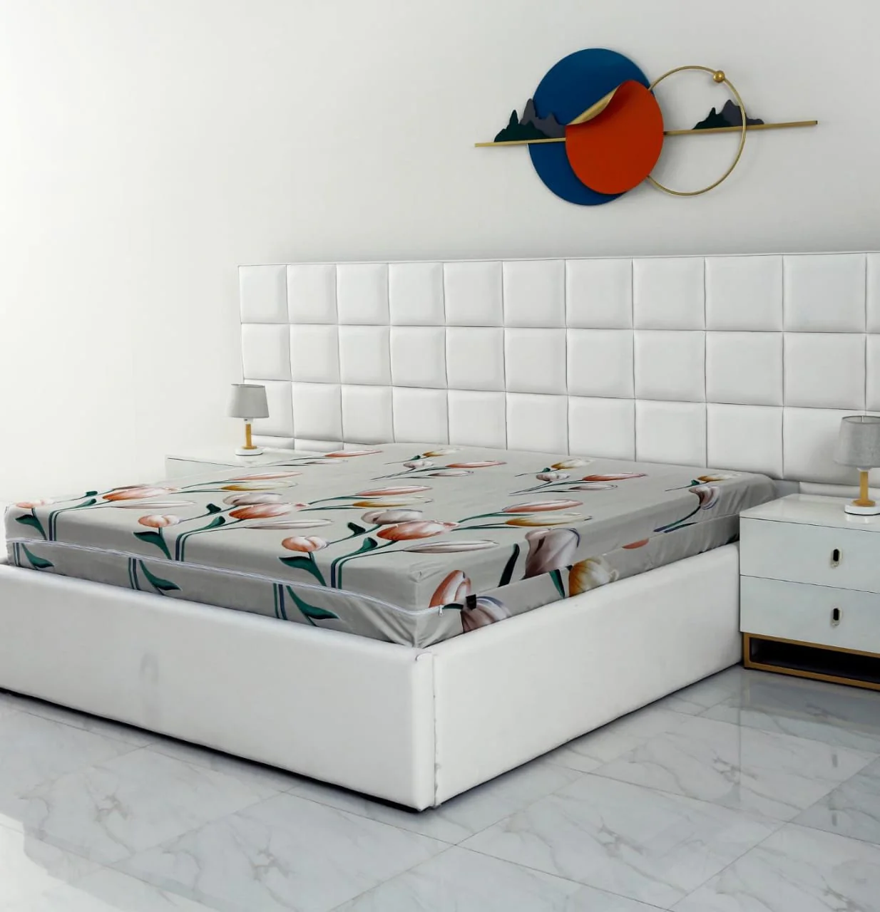 Zipper Mattress Cover Printed-Tulip - Image 4