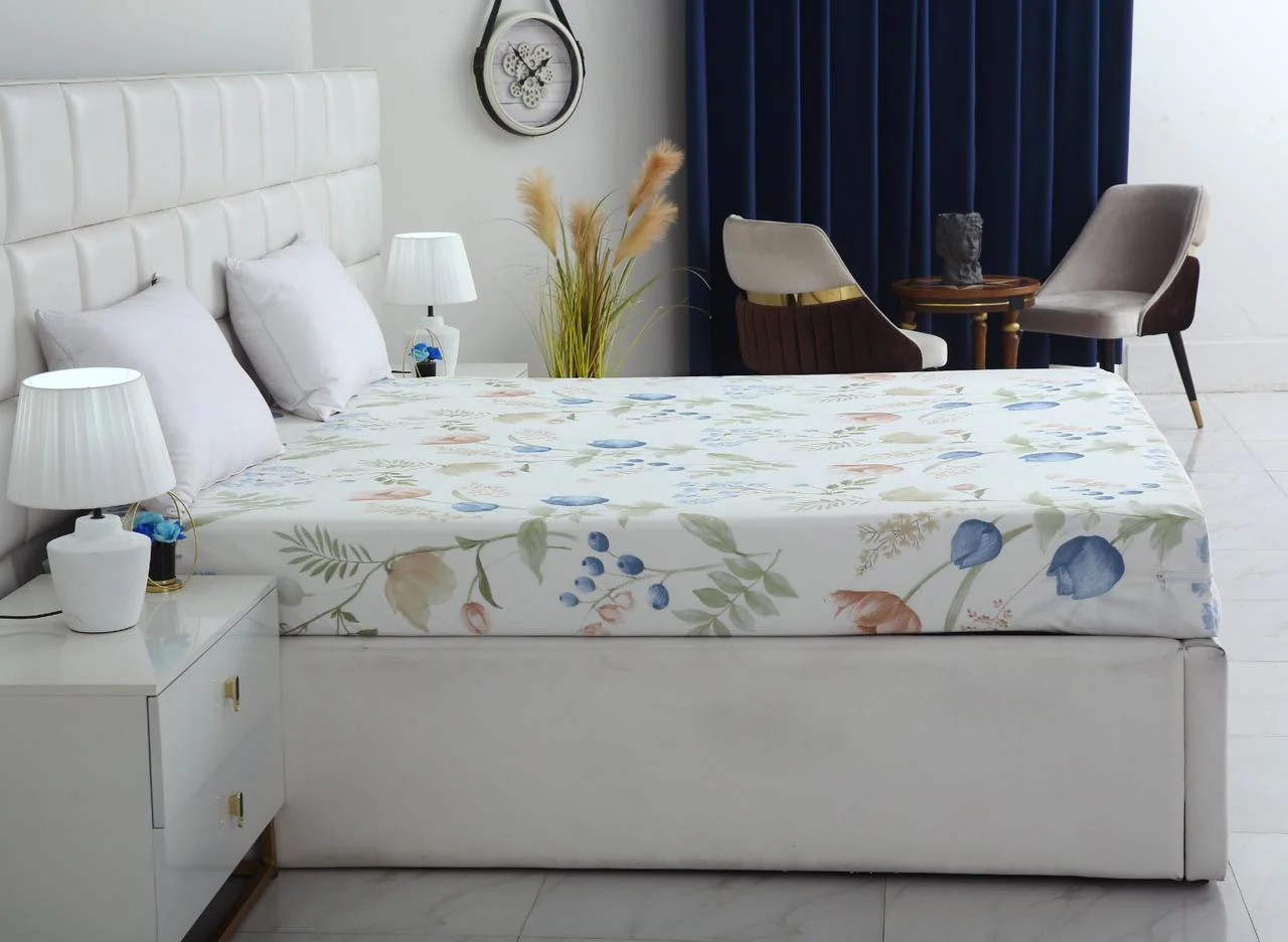 Zipper Mattress Cover Printed-Water Lilly - Image 6